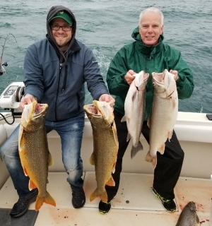 October Charter Fishing on Lake Michigan