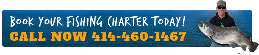 Call 414-460-1467 to book a Lake Michigan charter fishing trip! Book a Charter Fishing Trip in Milwaukee