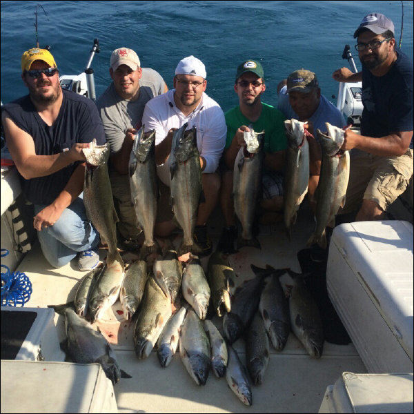 Guys weekend idea private fishing charter in Milwaukee